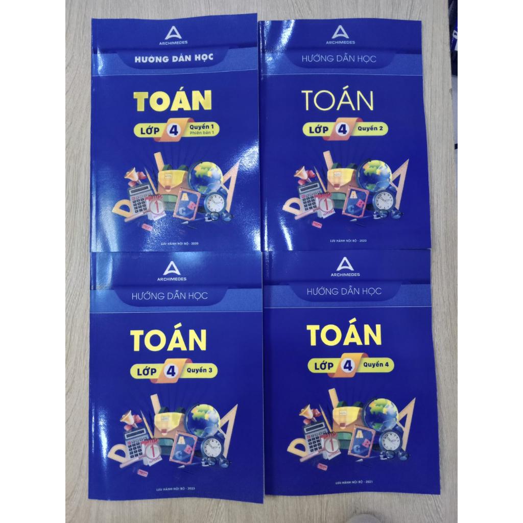 Sách - Combo 4 cuốn Hướng dẫn học toán lớp 4