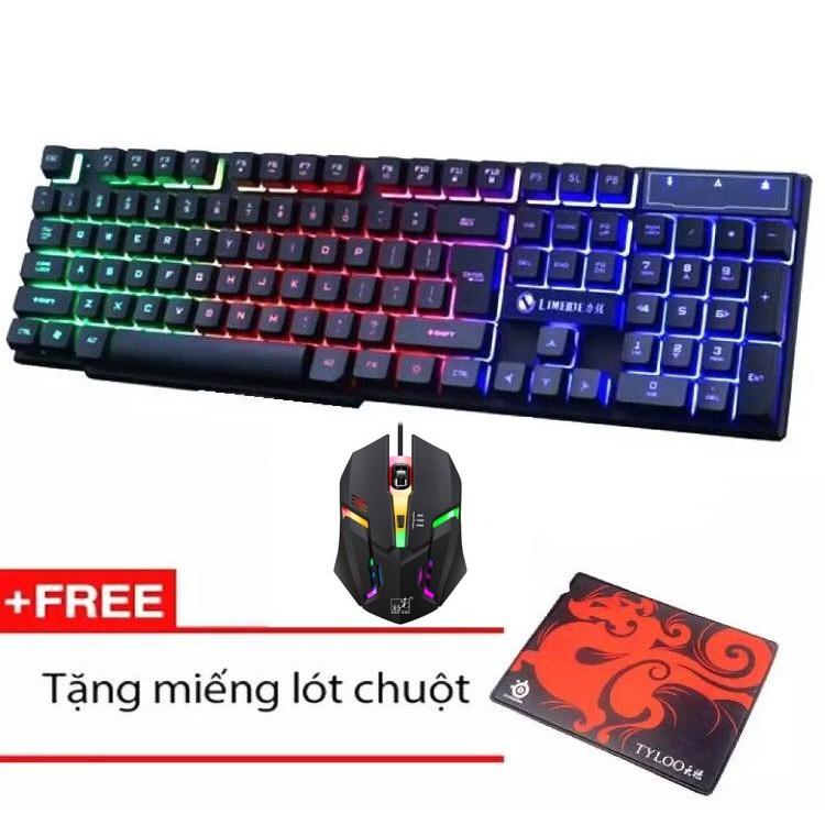 Combo bàn phím LED giả cơ GK50 và chuột chơi Game K2 -Led + Tặng kèm lót chuột