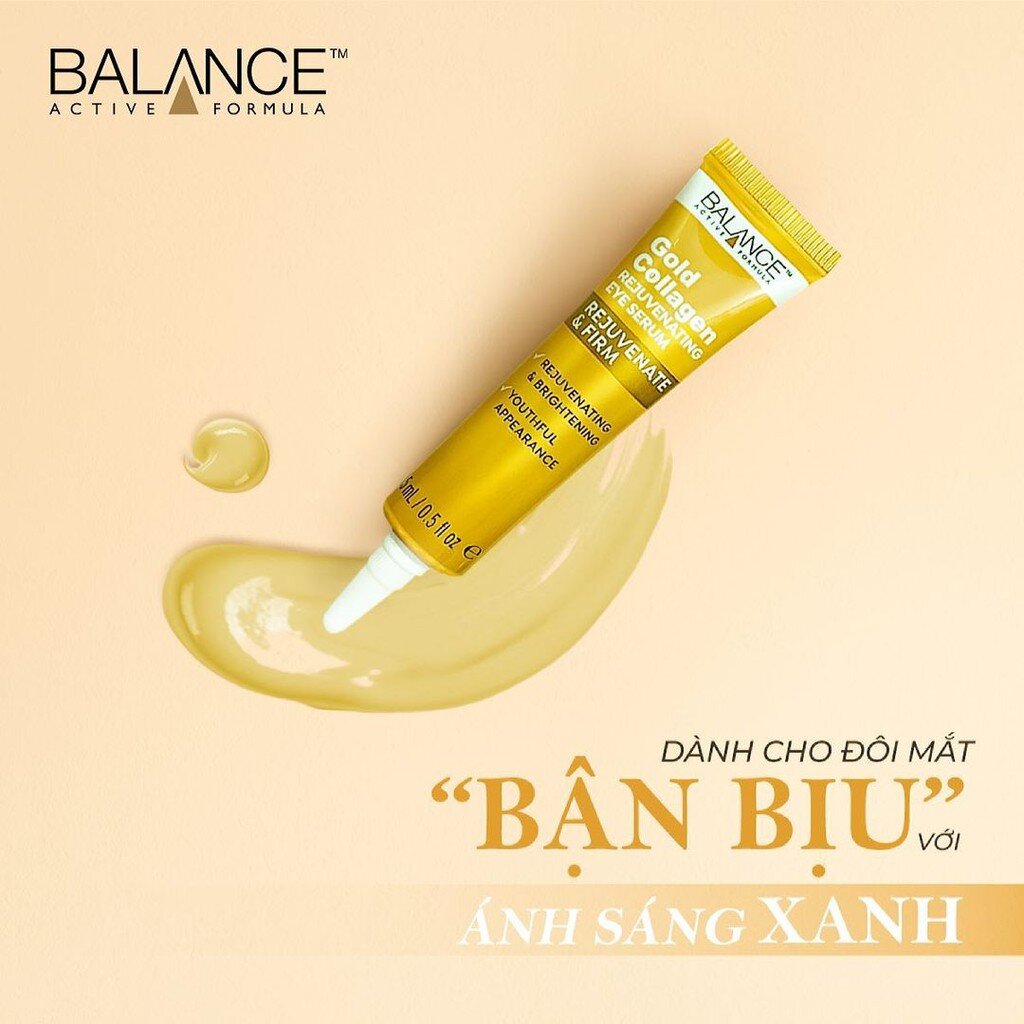 Serum Balance Active Formula Gold Collagen Rejuvenating Eye Tái Tạo Và Dưỡng Da Mắt 15ml