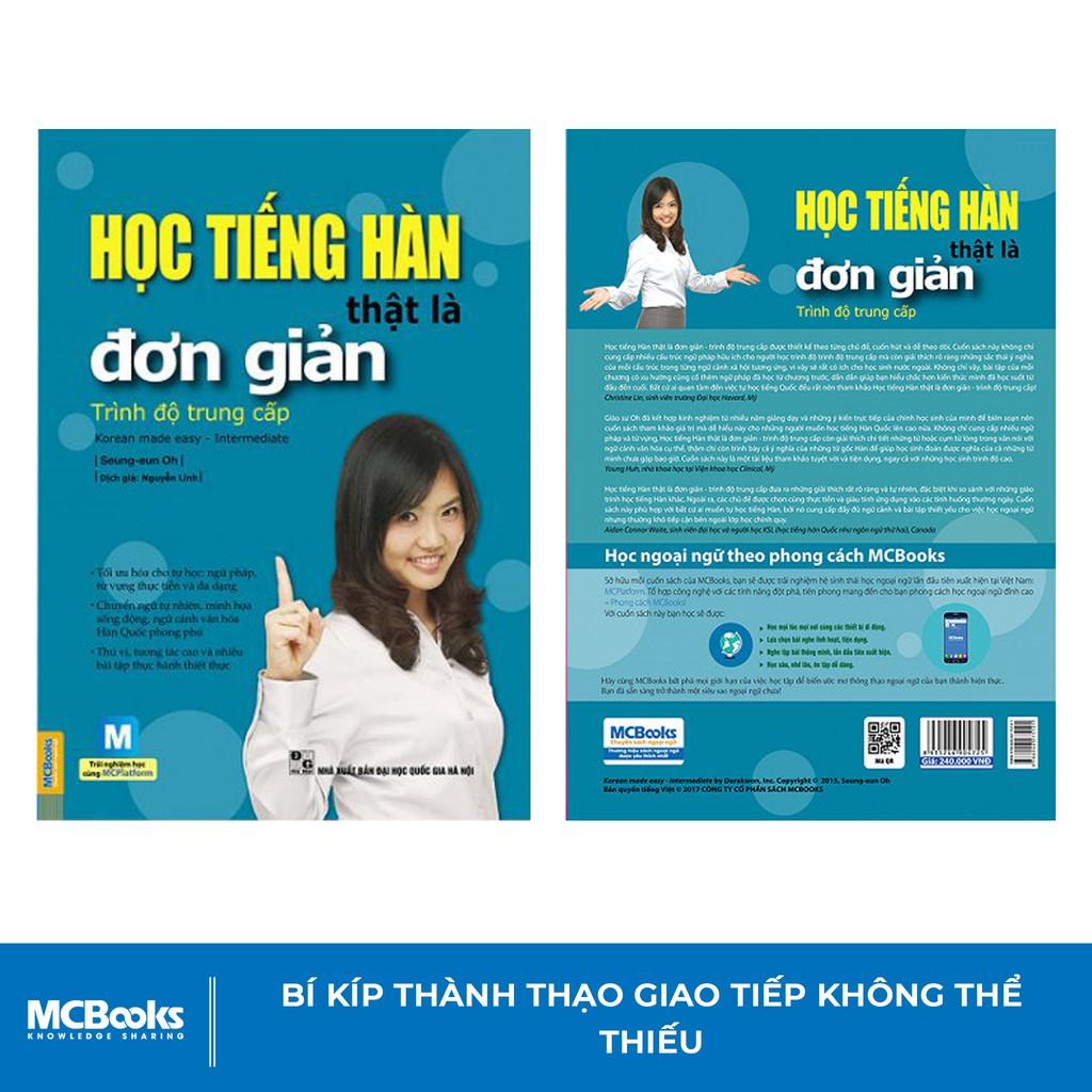 Sách - Học Tiếng Hàn Thật Là Đơn Giản Trình Độ Trung Cấp - Học Kèm App Online