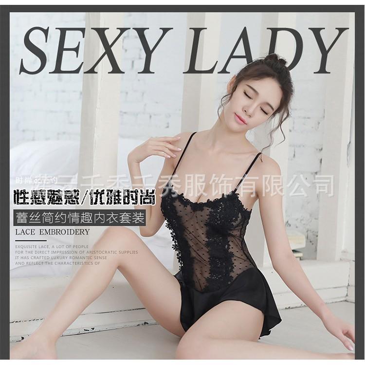 Đầm ngủ sexy - Đồ ngủ mặc nhà - Đồ ngủ gợi cảm - Đầm ngủ sexy K1 - đồ ngủ sexy kèm chip lọt khe