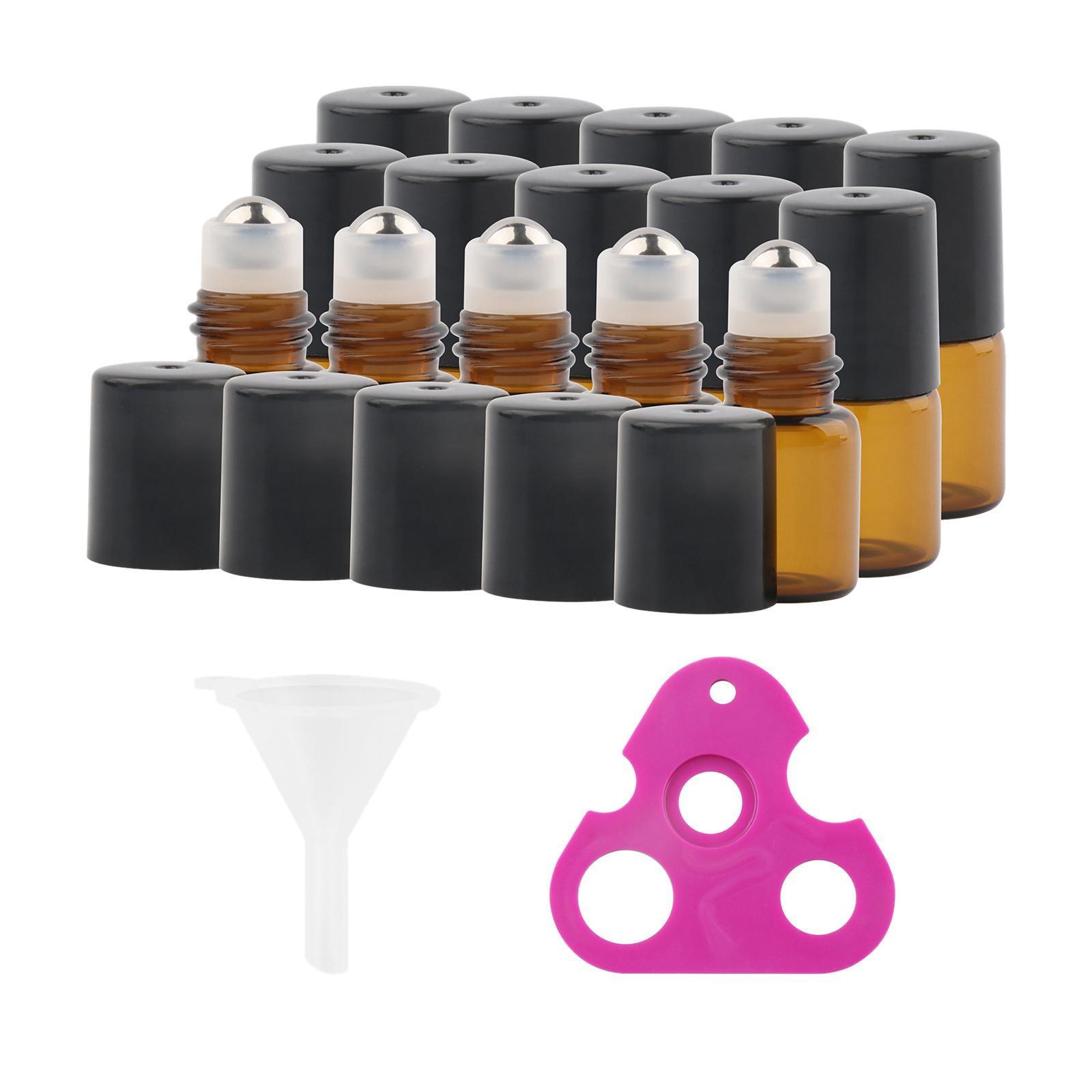 Rollerball Bottle Portable Empty Glass Vial Roll on Bottle for Liquids Home Travel