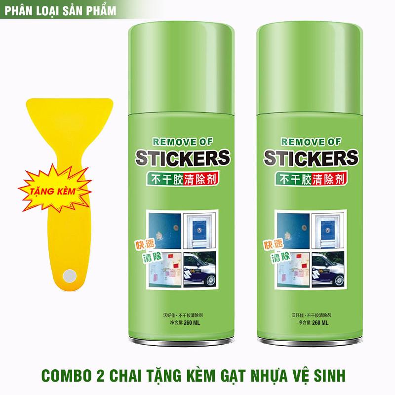 Chai vệ sinh 260ml sơn bám, băng keo trang trí nhà cửa, sticker trẻ con dán bừa bãi cho Gia đình - 250 ml