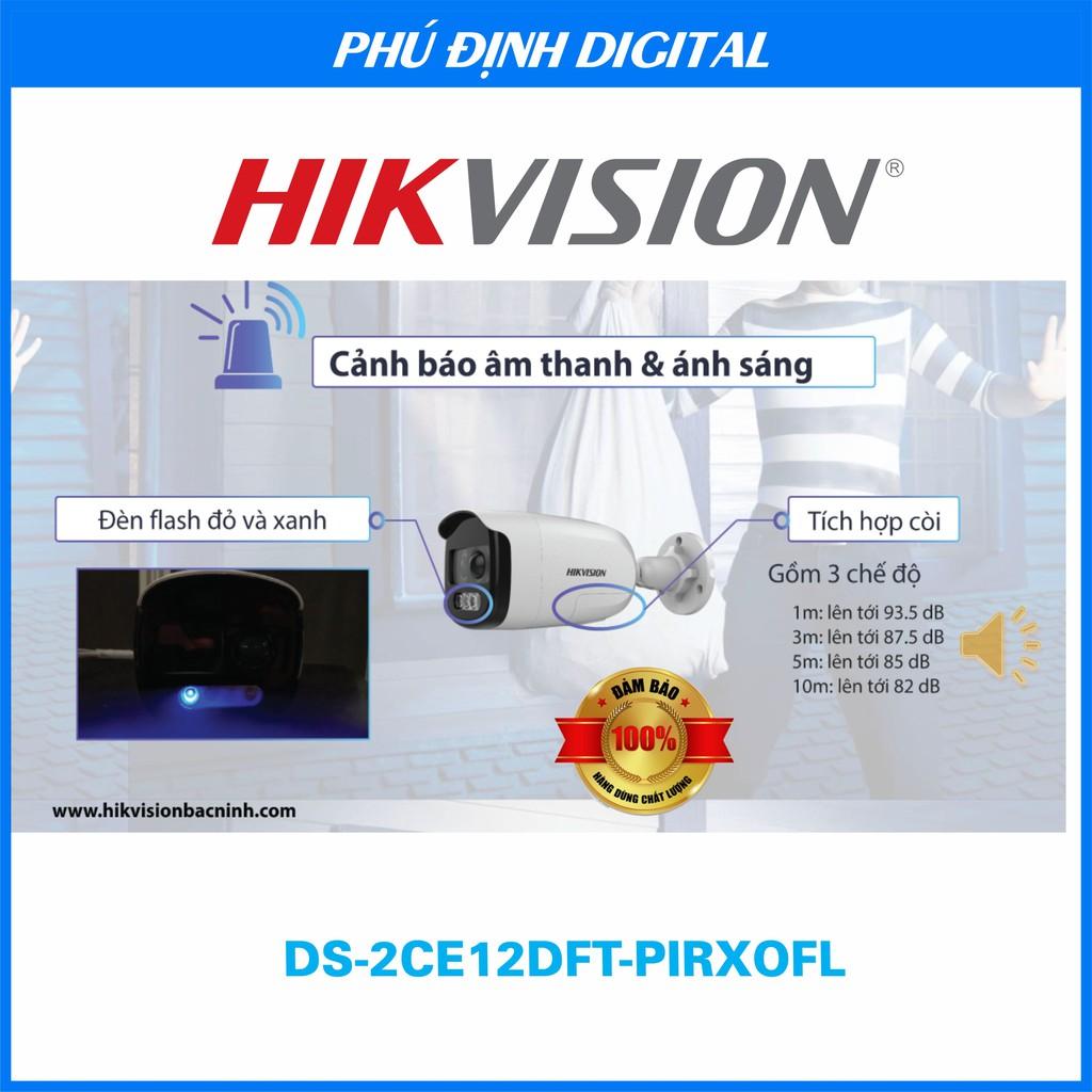 Camera HDTVI Color 2MP HIKVISION DS-2CE12DFT-PIRXOF - Hàng Chính Hãng