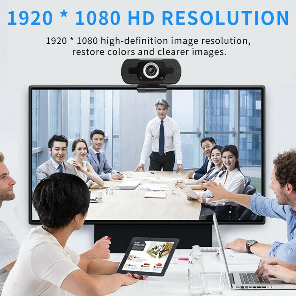 1080P Webcam with Microphone, HD PC Webcam Laptop Plug and Play USB Webcam Streaming Computer Web Camera for Video Calling Recording Conferencing