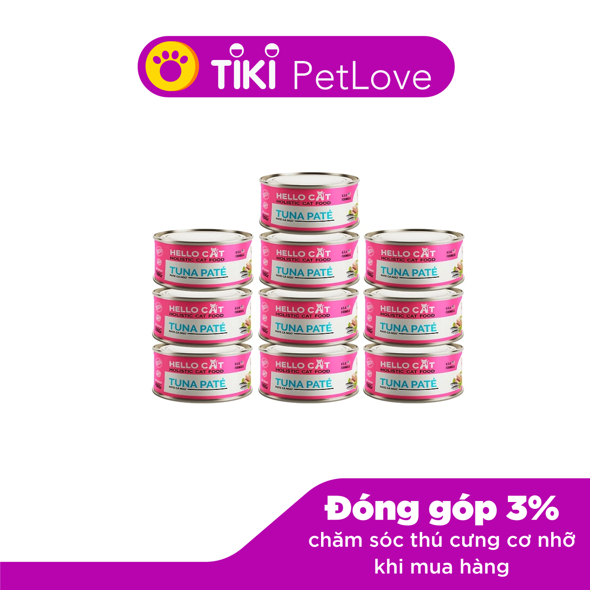 Pate Cho Mèo Vị Cá Ngừ - Hello Cat Tuna Pate 190G