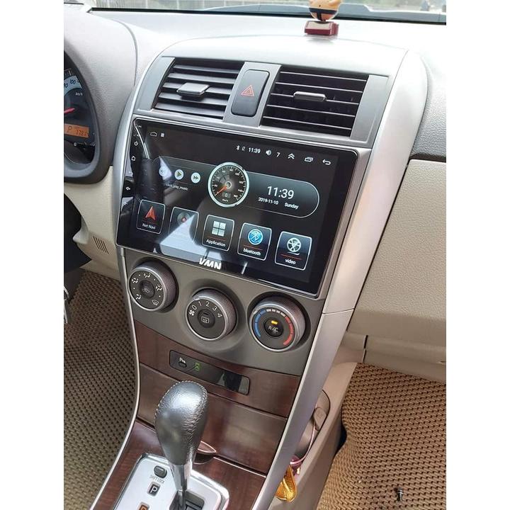 Mặt dưỡng kèm dây nguồn lắp màn hình android cho xe TOYOTA ALTIS 2008-2013