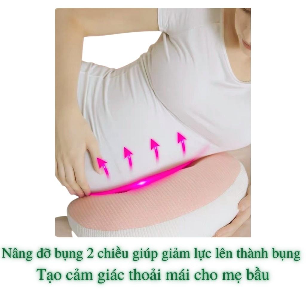 Gối bầu cánh tiên cao cấp giúp nâng đỡ bụng, hỗ trợ giảm đau lưng cho mẹ bầu