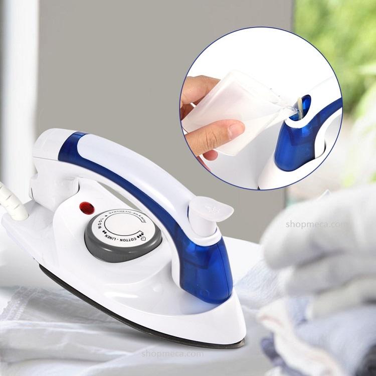 [] Bàn Ủi Hơi Nước Du Lịch Mini Hetian Travel Iron Gấp Gọn Có Thể Mang Đi Du Lịch.