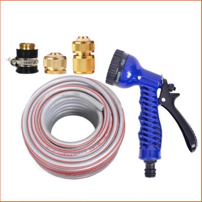 Bộ dây tăng áp 3 lần vòi xịt nước rửa xe, tưới cây loại 3-5m 206843
