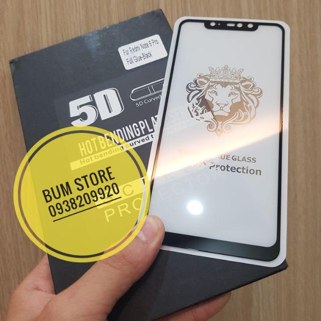 Cường lực full keo màn hình Xiaomi Redmi Note 6 Pro vát cạnh 2.5