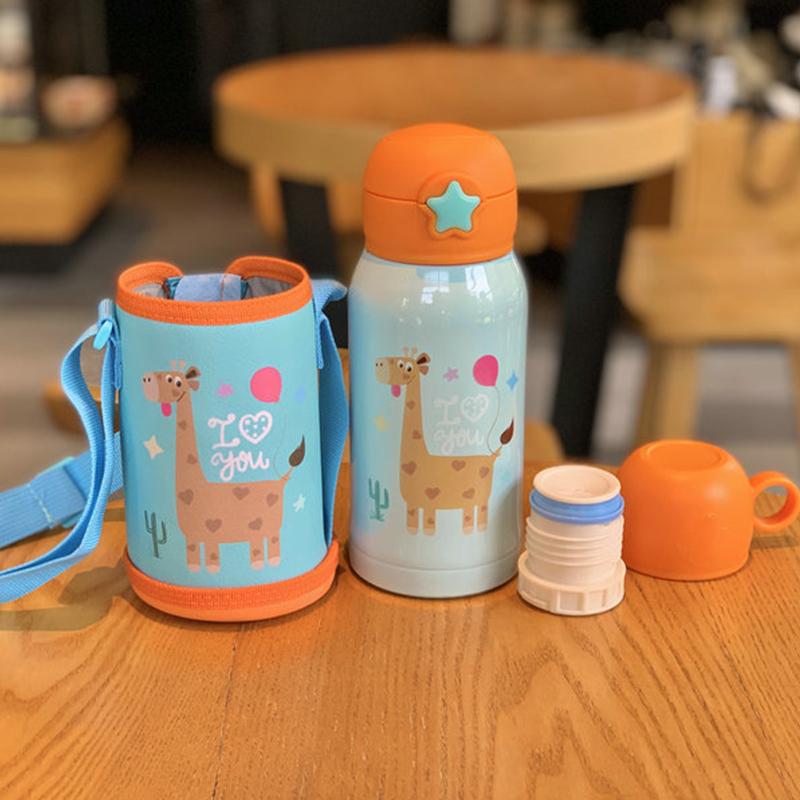 600/550Ml Cho Bé Chén Ăn Có Nắp Thép Không Gỉ Sữa Bình Giữ Nhiệt Trẻ Em Cách Nhiệt Nóng Rò Rỉ-Poof Nhiệt Cup