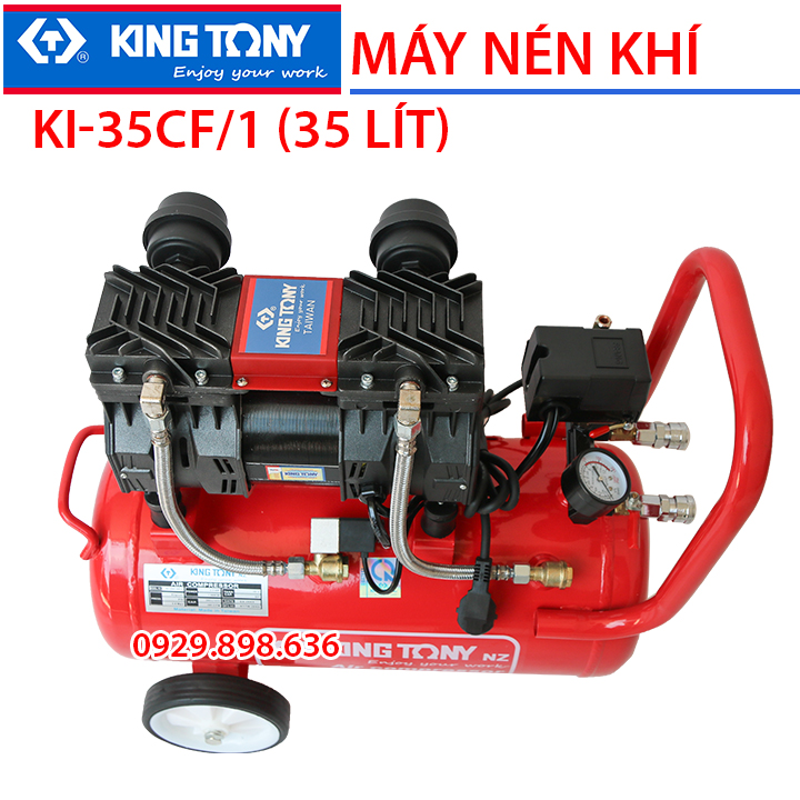 Máy nén khí không dầu tốc nhanh KI-35C - Lên hơi siêu khỏe- 100% Dây đồng