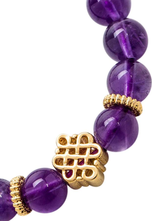 Vòng Đá Thạch Anh Tím Mix Charm Bạc 925  Ngọc Quý Gemstones VT160