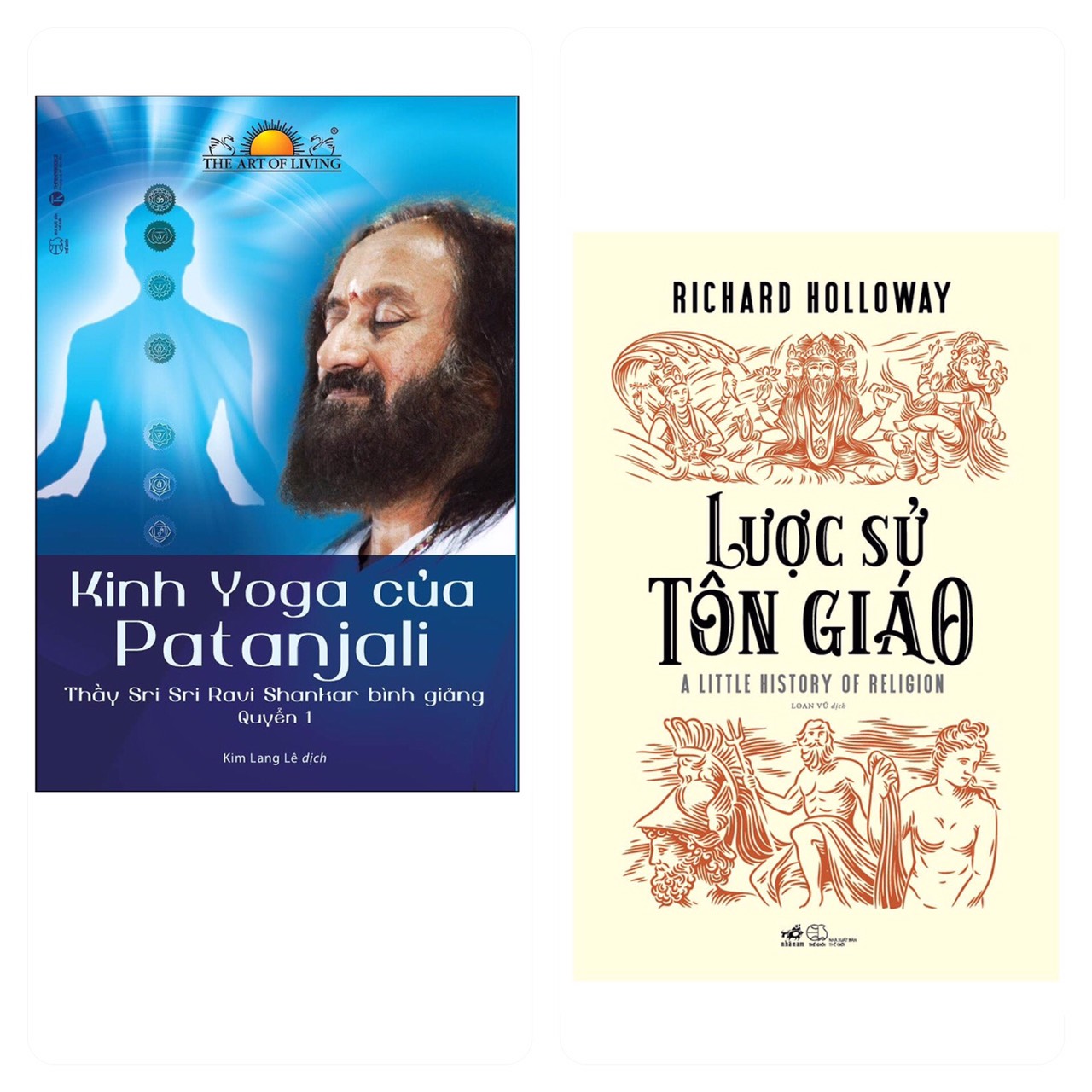Combo 2 cuốn: Kinh Yoga Của Patanjali - Thầy Sri Sri Ravi Shankar Bình Giảng +  Lược Sử Tôn Giáo ( Phát Triển Bản Thân/ Thực Hành Đạo/ Tặng Kèm Bookmark)
