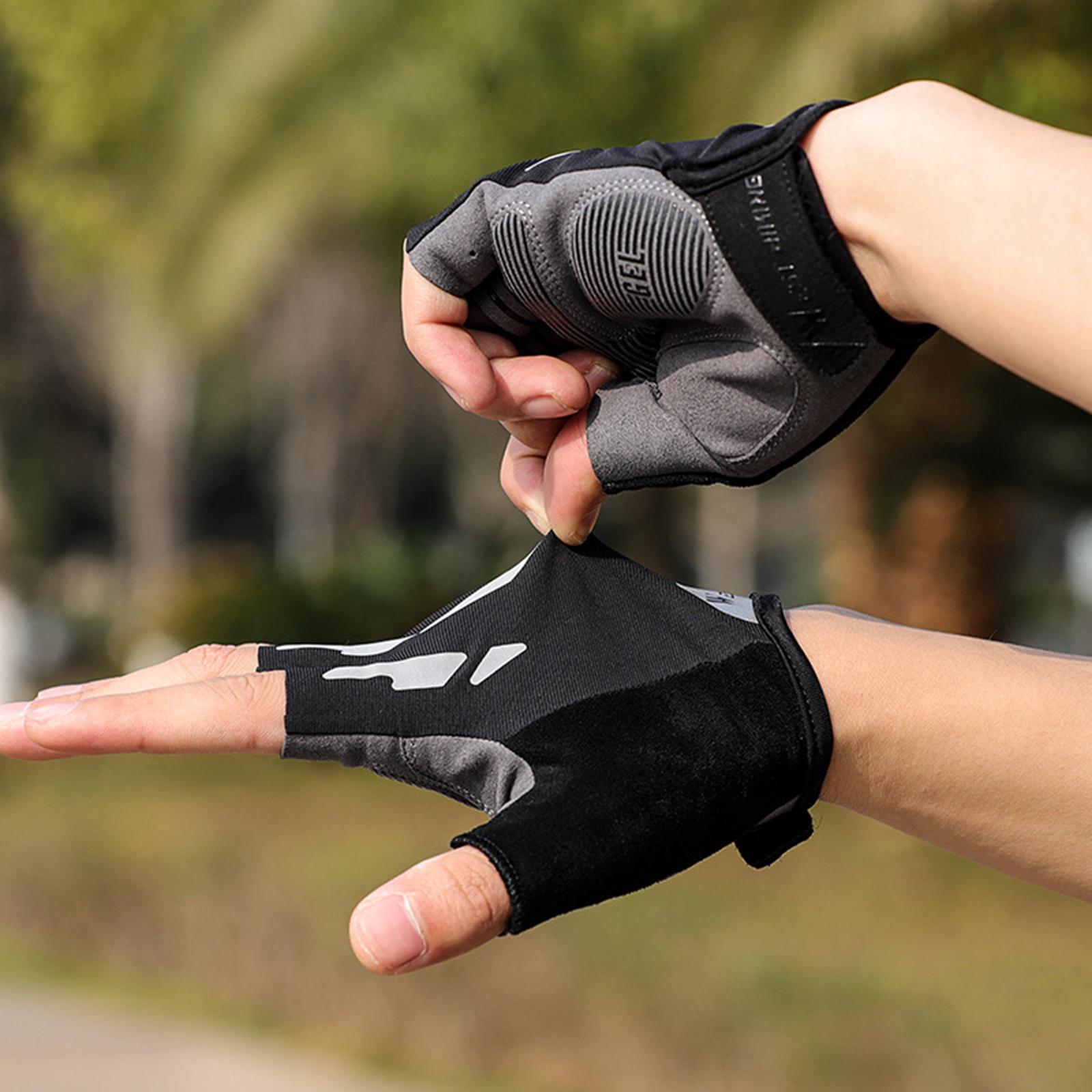 Unisex Cycling Gloves Half Finger Bicycle Gel Padded Fingerless Sports M