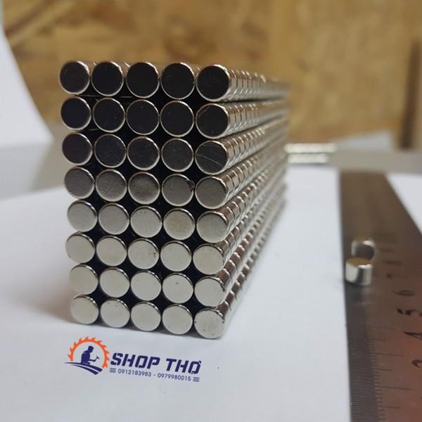 Nam châm trắng tròn D8*6mm