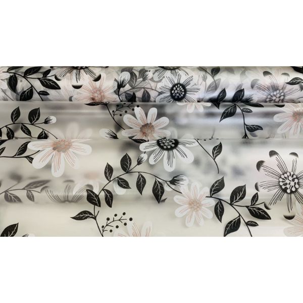 Decal dán kính mờ hoa cúc trắng - decal dán kính phòng ngủ - phòng khách - khách sạn - DEcal Binbin DK54