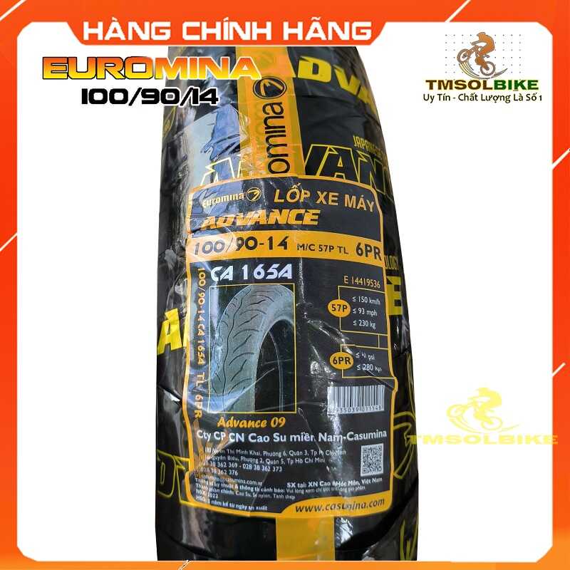 Vỏ Lốp Tay Ga 100/90/14 Advance EUROMINA Tiêu chuẩn Nhật Bản