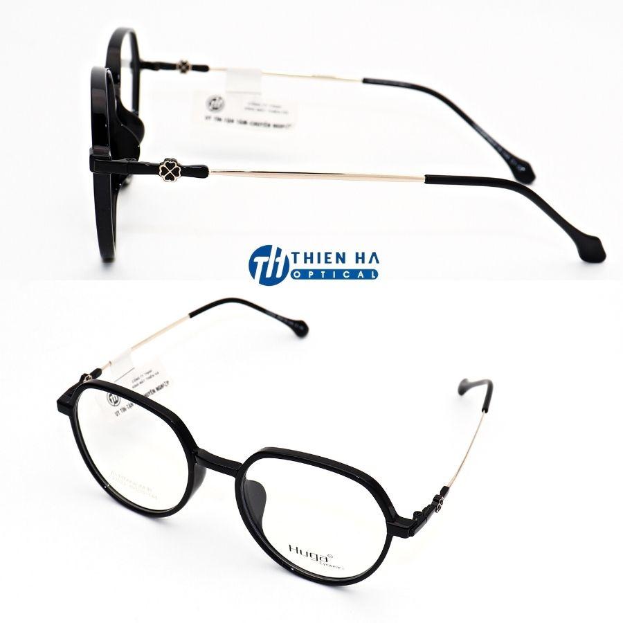 Gọng kính nữ THIÊN HÀ OPTICAL dáng đa giác, chất liệu titanium dẻo nhẹ độ đàn hồi cao màu trẻ chi tiết lạ T22022