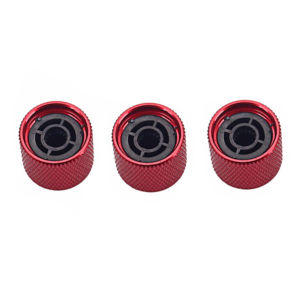 Sunnimix 3 Chiếc Guitar Điện Và Bass Âm Tập Điều Khiển Điện Tử Núm Nắp Đỏ