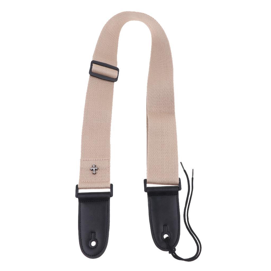 Guitar Neck Shoulder Strap Belt for Wooden Electric Guitar Accessory Khaki
