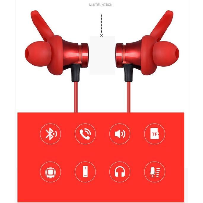 Tai Nghe Nhét Tai Bluetooth Không Dây XT22 Có Nam Châm Hít Kiểu Dáng Thể Thao Thông Dụng Cho Mọi Thiết Bị