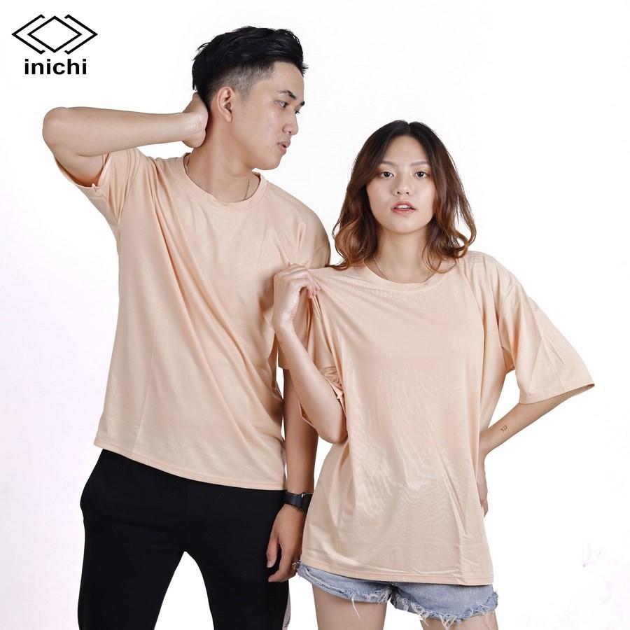 Áo thun tay lỡ Unisex màu trơn INICHI form rộng cá tính IC643 8 màu