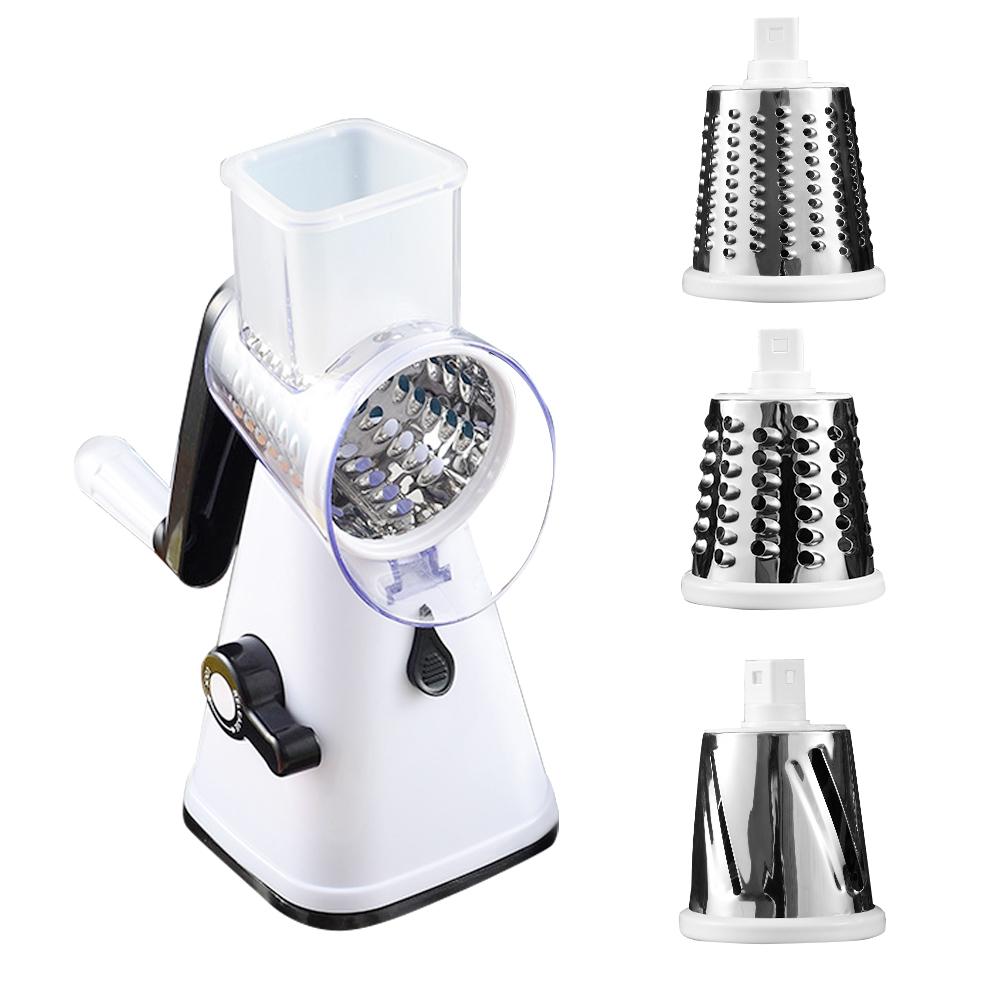 Máy cắt rau củ đa chức năng Bằng tay chất liệu nhựa PP, cao su và thép không gỉ với 360 điểm cắt ba chiều