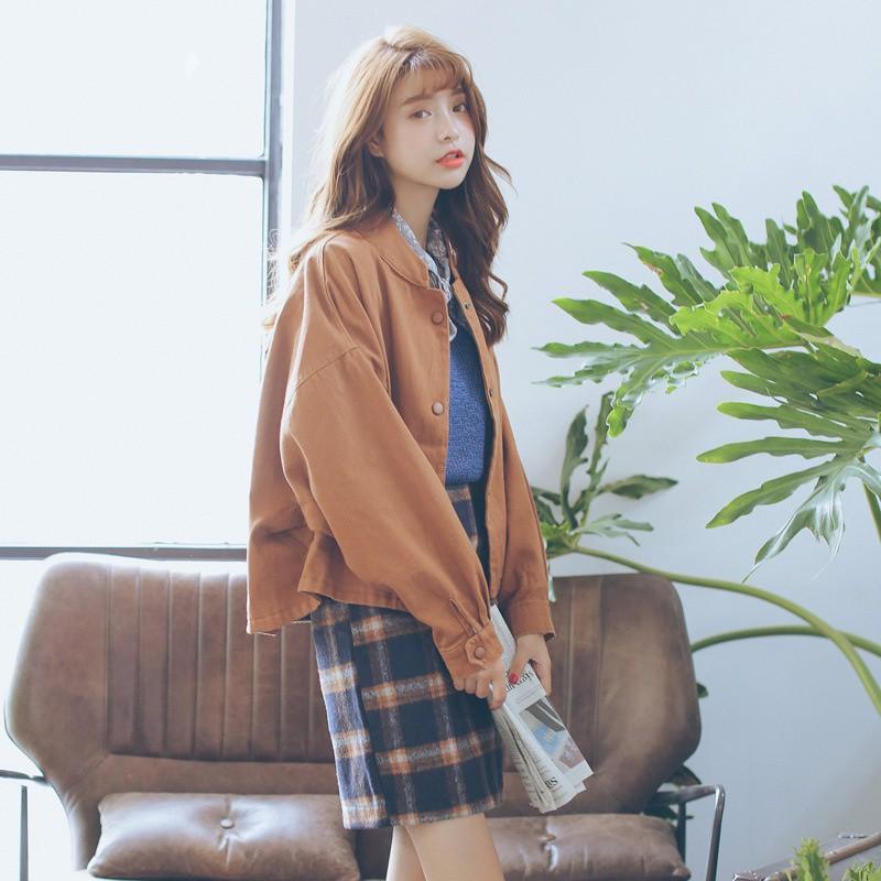 Áo khoác Harajuku Hàn Quốc dáng rộng cho nữ