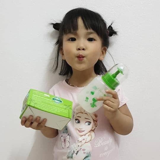 Bình rửa mũi cho trẻ Dr.Green Kids, kèm 30 gói muối rửa mũi, dung tích 180ml, đầu rửa silicon mềm mại, phù hợp rửa mũi với trẻ em