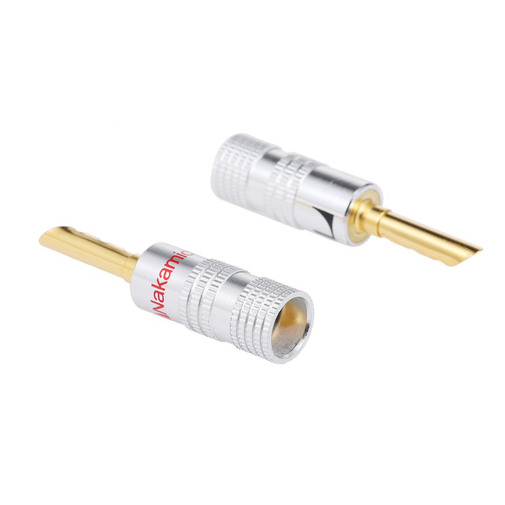 Bộ Khuếch Đại Âm Thanh Đầu Cắm Chuối Bằng Đồng Mạ Vàng 24K 4mm, Màu Đen & Đỏ