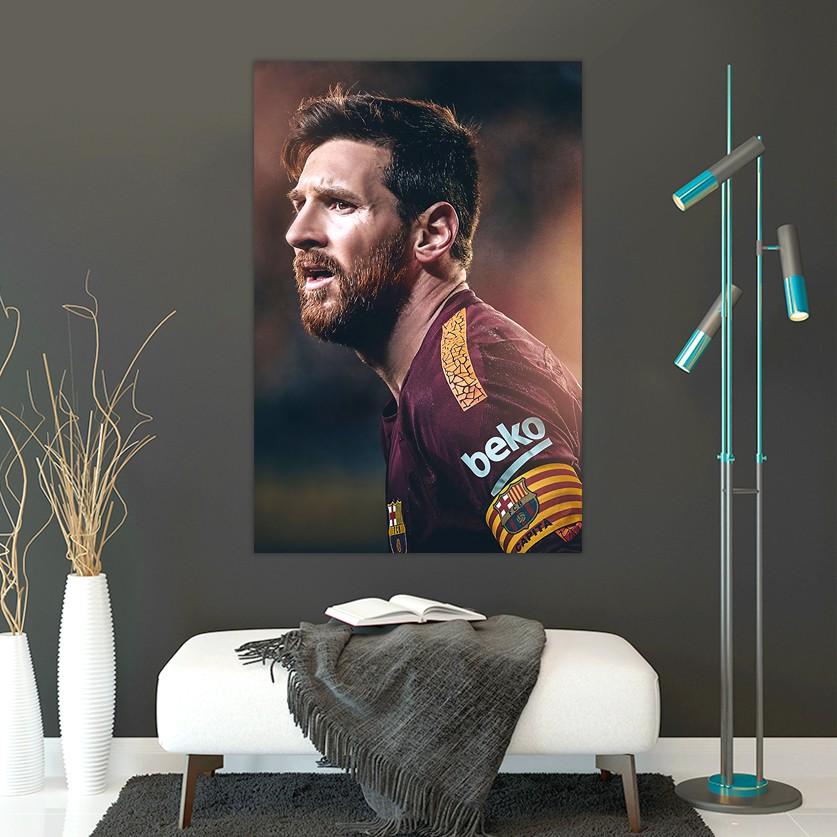 Bộ Ảnh Decor Messi | Tranh Dán Tường Cầu Thủ Bóng Đá Kích Thước 40*60 Dán Trang Trí Phòng Khách Phòng Ngủ Cá Nhân