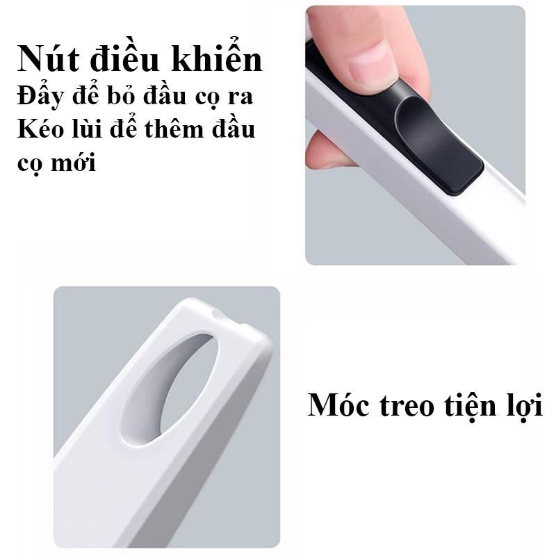 Cọ Chà Toilet - Cây Chà Bồn Cầu Tẩy Rửa Nhà Vệ Sinh Nhà Tắm Khử Khuẩn Thế Hệ Mới Đầu Cọ Dùng Một Lần Tiện Dụng