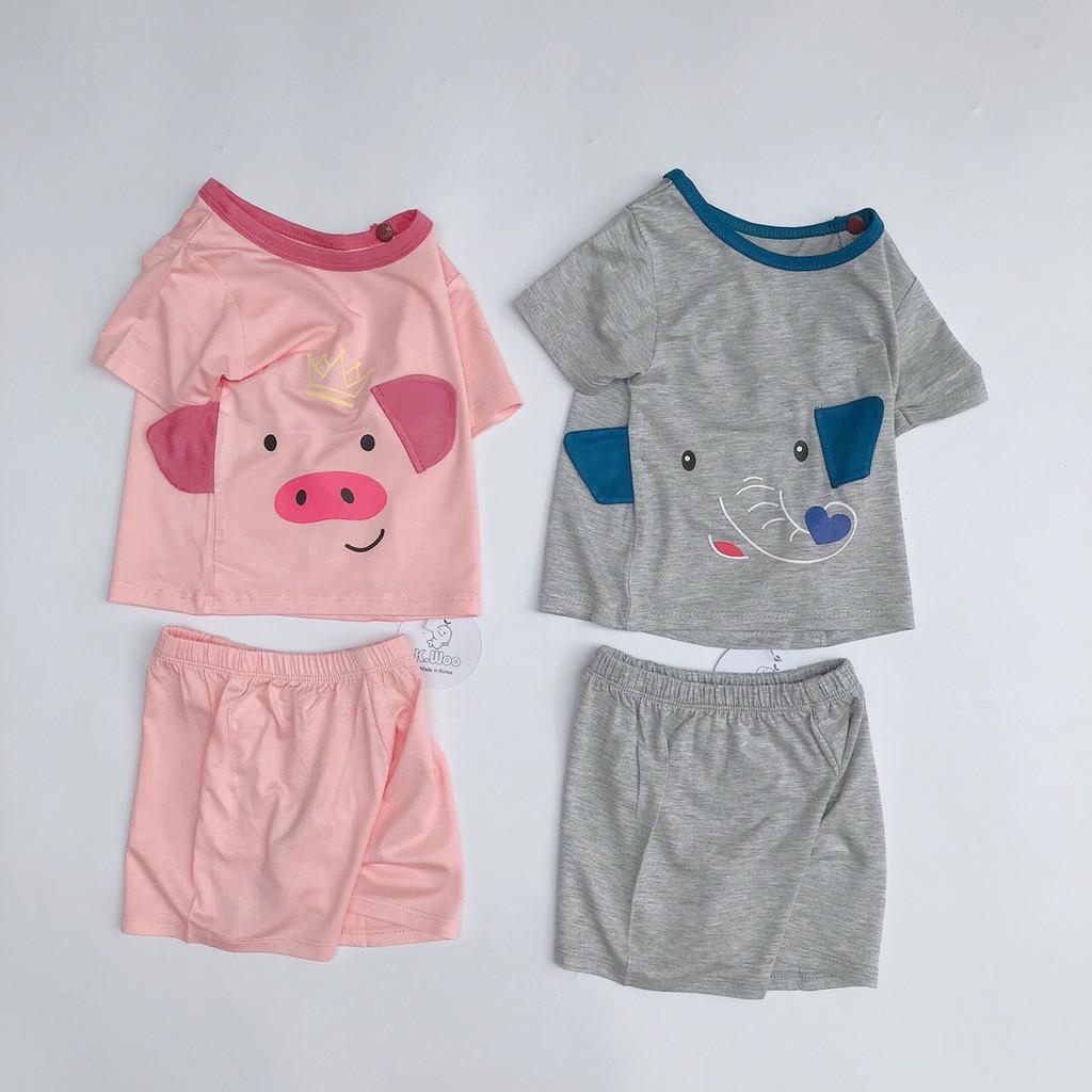 Bộ Cotton Thông Hơi Ngắn Tay Cực Mát Mẻ Cho Bé Mặc Hè Cho Bé Trai Bé Gái, Bộ Đồ Bé Gái, Bộ Quần Áo Bé Trai