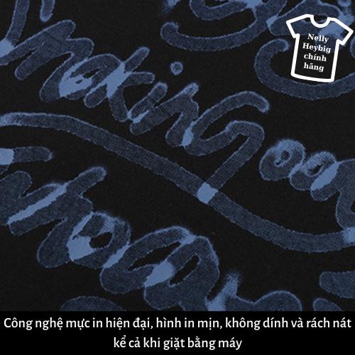 Áo Phông Nam Nelly Heybig Ngắn Tay In Chữ Rộng Rãi Mẫu HOT MÙA HÈ