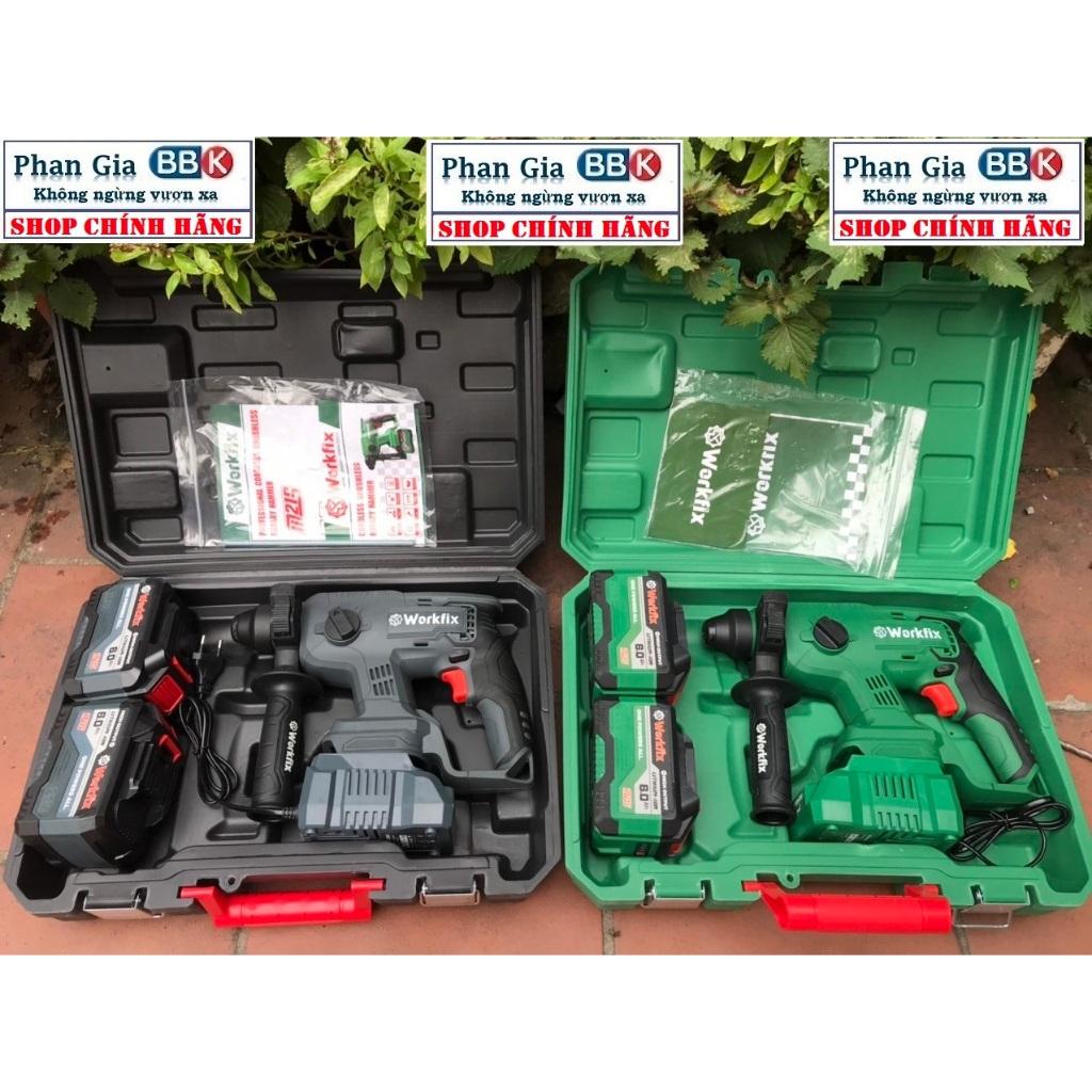Khoan Bê Tông Pin 3 Chức Năng Workfix 21v-Model: WF-RH2603- Pin 15 cell 6 Ah