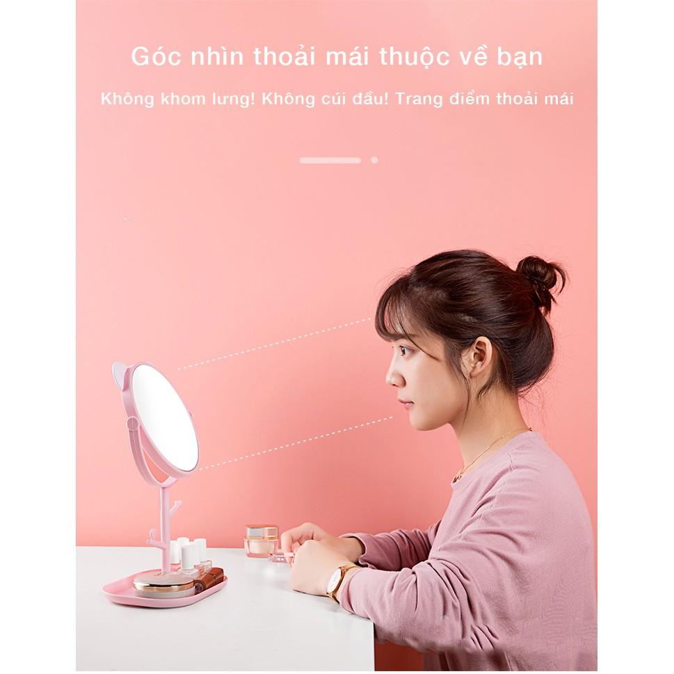 Gương để bàn công chúa hình tai mèo