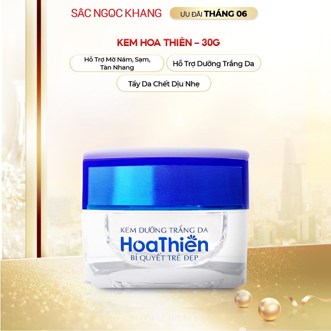 Kem dưỡng trắng da Hoa Thiên - giải pháp từ thiên nhiên cho làn da trắng sáng mịn màng và rạng rỡ 30g