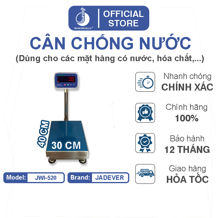 Cân Điện Tử Chống Nước - Mặt Bàn Cân Inox 300x400MM