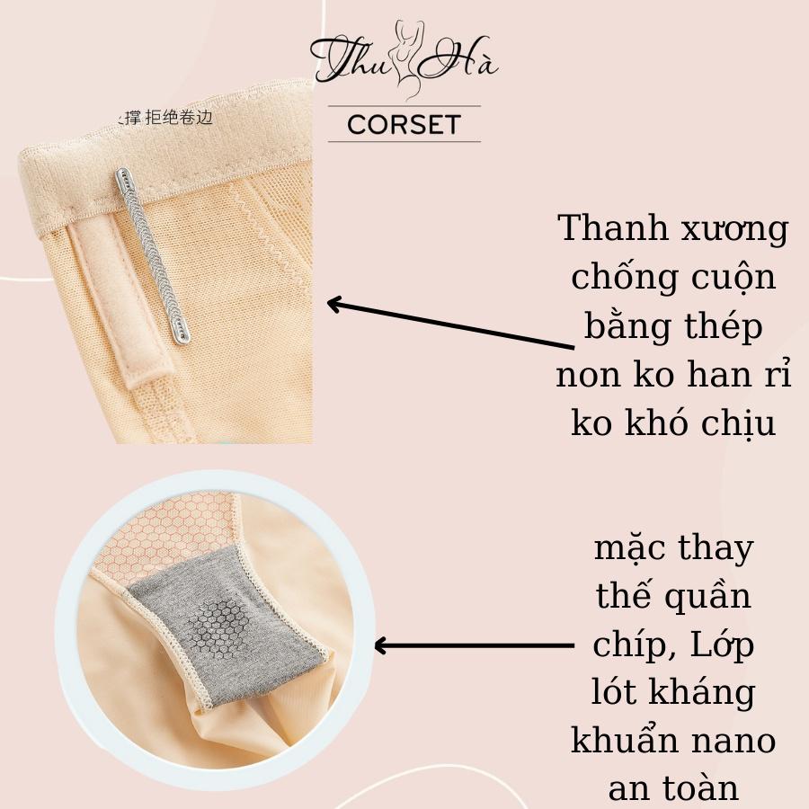 Quần gen nịt bụng cao cao, chất su lạnh phối ren CAO CẤP