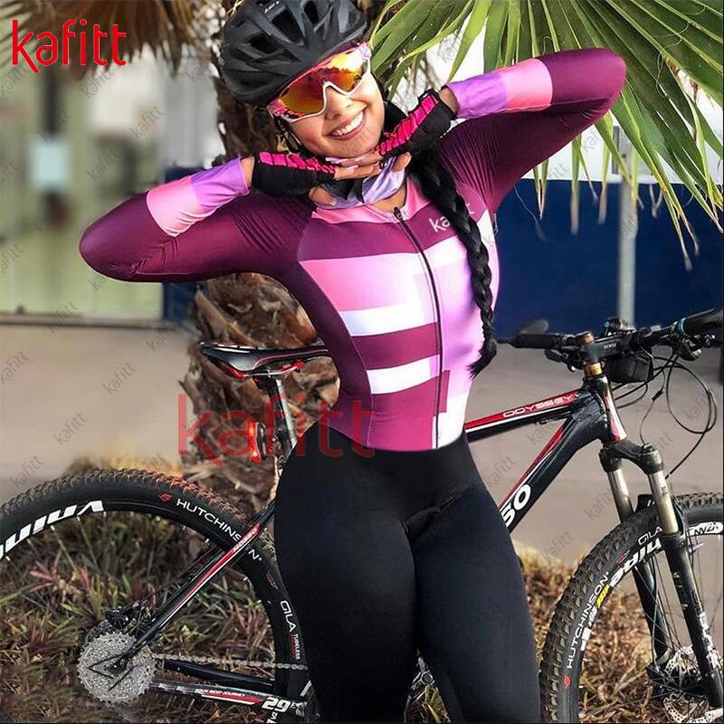 Kafitt Áo Nỉ Nữ Bộ 2023 Mới Dài Đi Xe Đạp Ngoài Trời Thiết Bị Phù Hợp Với Xe Đạp Đội Đua Phù Hợp Với Áo Liền Quần Dài Color: kafitt20-1035 Size: S