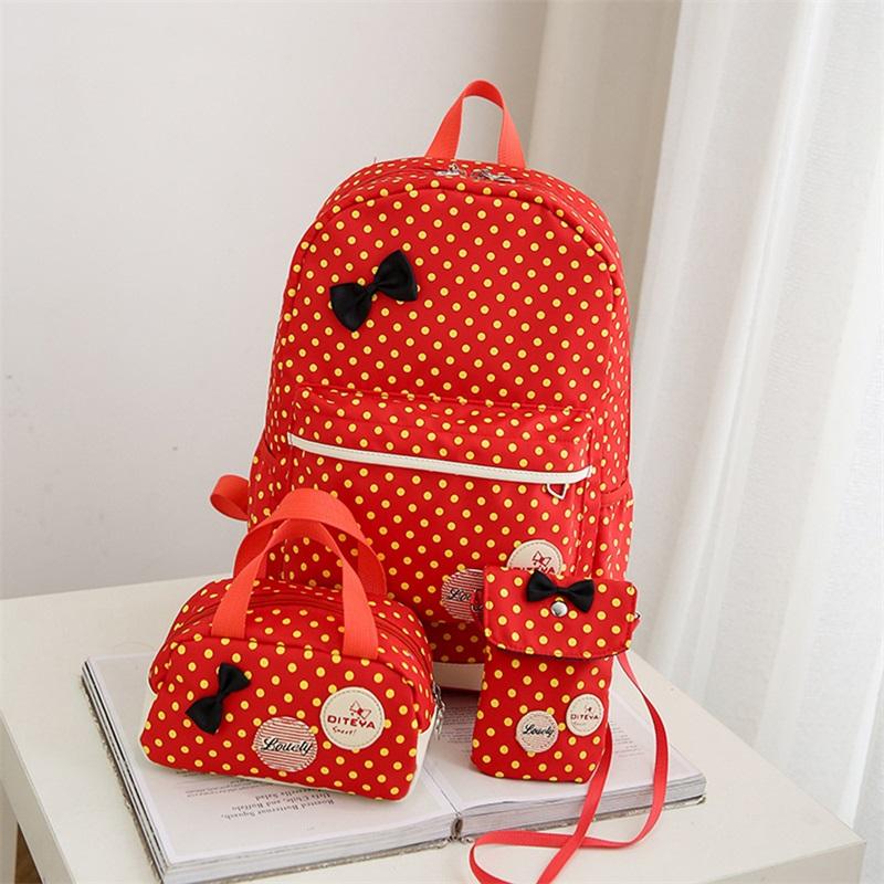 3 Cái/bộ Dễ Thương In Trường Túi Cho Bé Gái Trẻ Em Chống Nước Trường Ba Lô Trẻ Em Túi Schoolbag Nylon Mochila Infantil