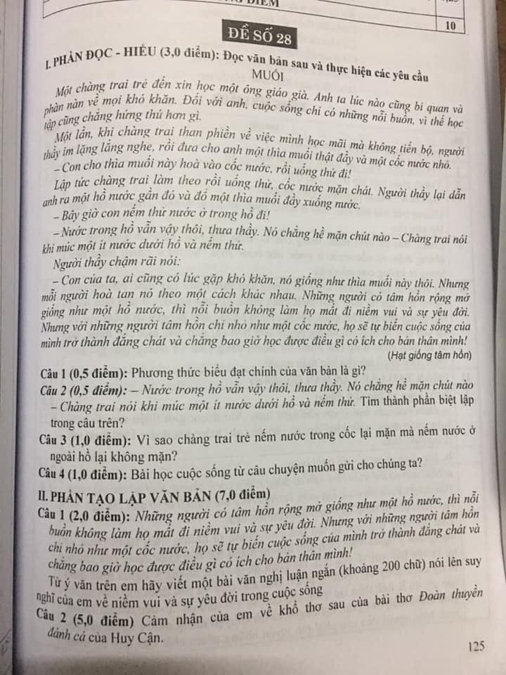 Sách - Tuyển Tập Đề Thi Vào Lớp 10 Môn Ngữ Văn Theo Cấu Trúc Mới