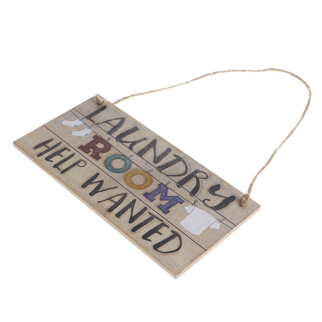 Vintage Wooden Hanging Sign Plaque Home Wall Decor- LAUNDRY ROOM