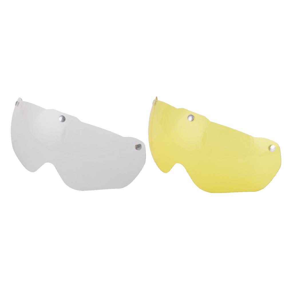2Pcs Unbreakable Goggle Lens Bike Helmet Goggle Len Visor Lens