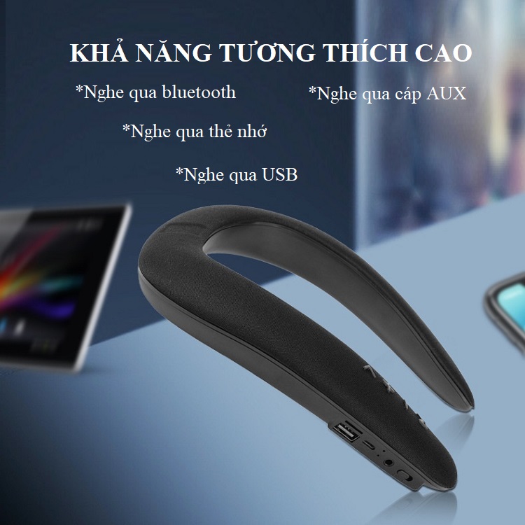 Loa Bluetooth Huqu G500 Hỗ Trợ Nghe Qua USB, Thẻ Nhớ, Cáp AUX, Dung Lượng Pin 1200mAh - Hàng Chính Hãng