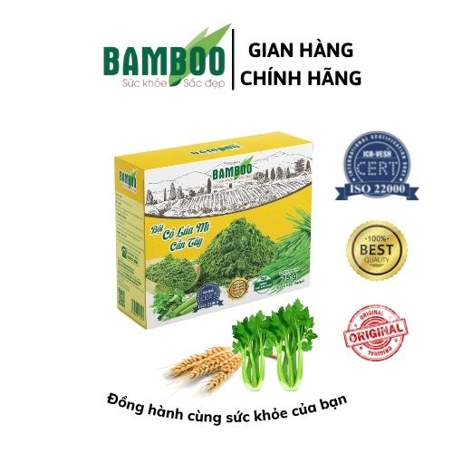 Bột cỏ lúa mì cần tây Bamboo hỗ trợ giảm cân hiệu quả, tăng cường sức khỏe ( Hộp 75g/ 15 gói )