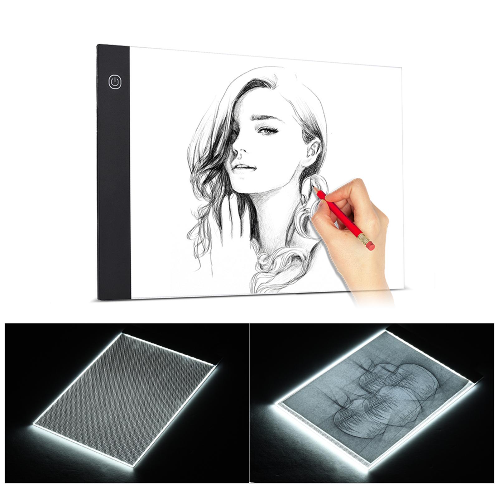 Bảng điều khiển ánh sáng LED siêu mỏng Tranh vẽ hỗ trợ USB Độ sáng có thể điều chỉnh vô cấp -A4