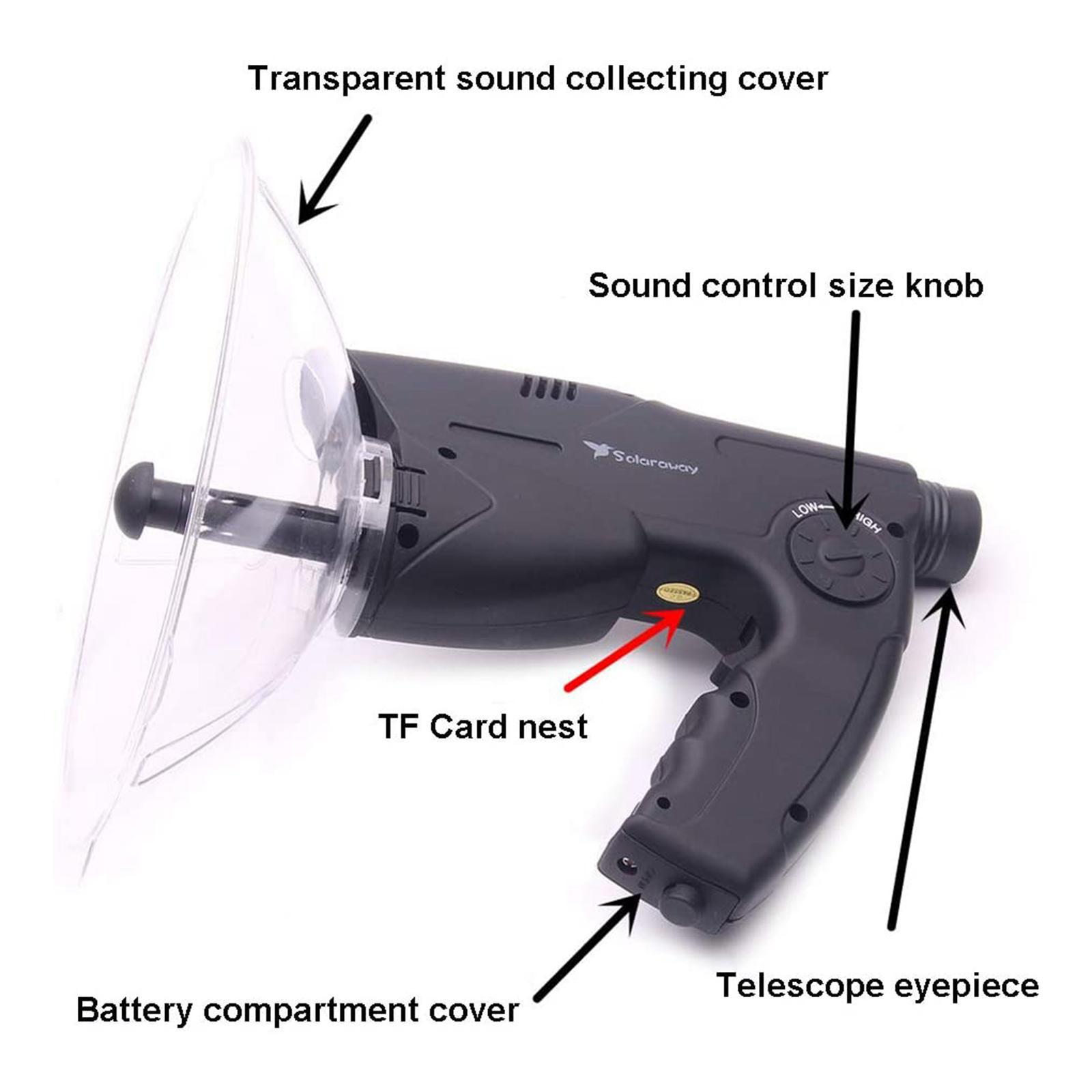 8X  Telescope Sound Amplifier for Wildlife Watching Camping Hiking